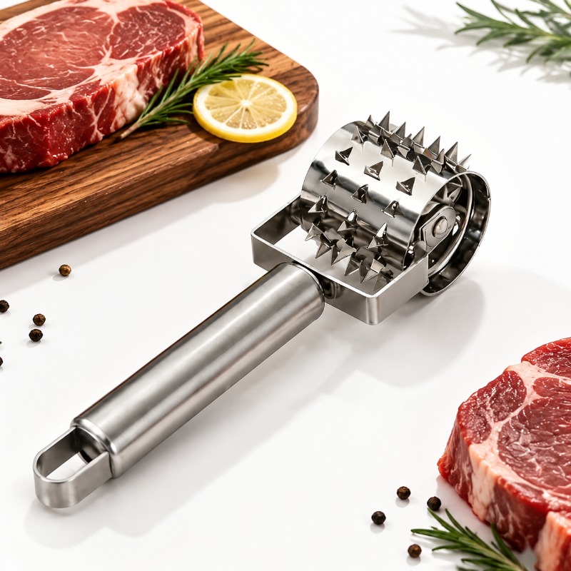 Heavy Equipment Grinder - Edelstahl-Fleischrollen-Zerhärter für Steak und Marinierung, Küchenzubehör
