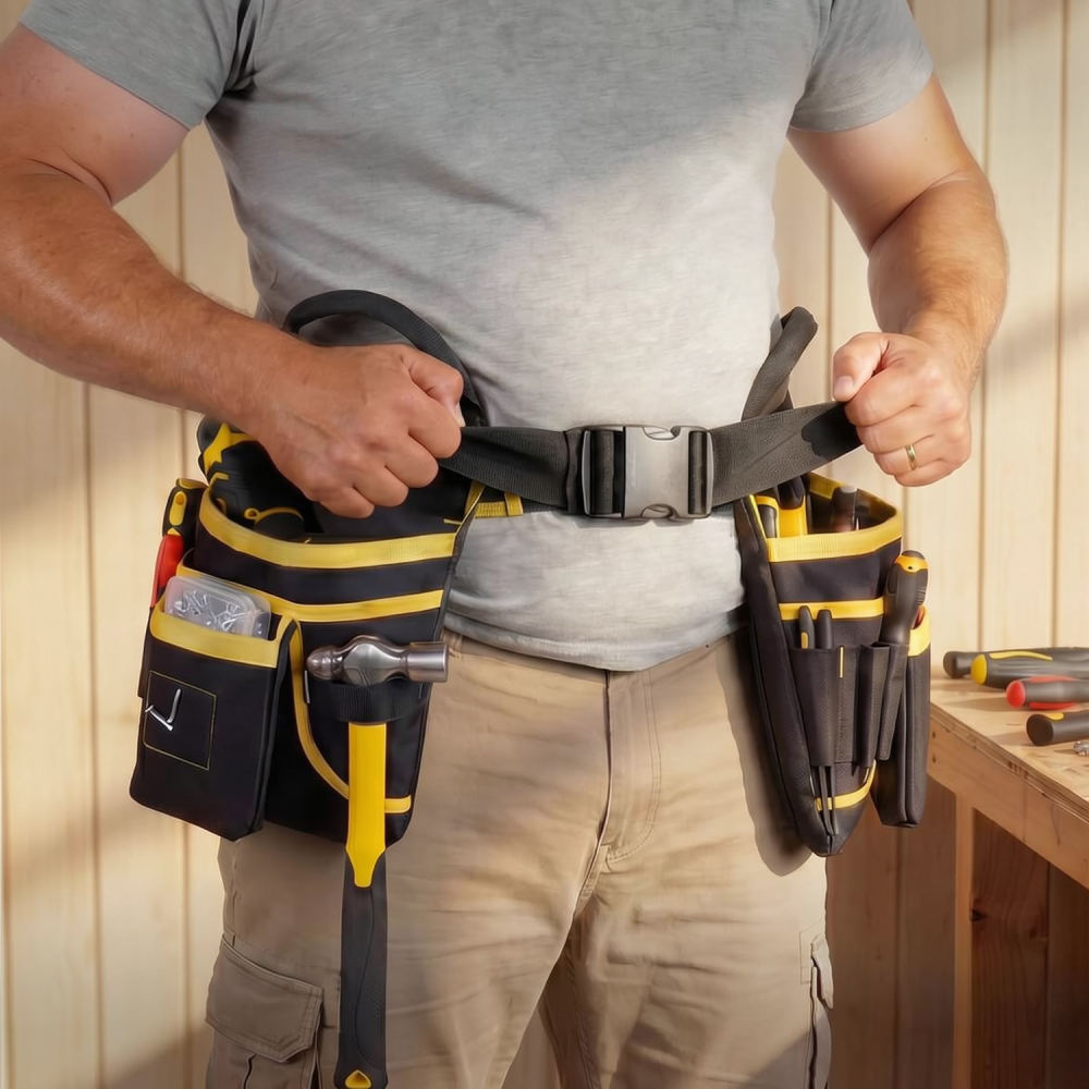 Heavy Equipment Electrician - Multifunktions-Werkzeugtasche, robuste Oxford-Stoff-Hüfttasche, Elektriker-Hardware-Organizer, Reparatur-Ausrüstungs-Aufbewahrungsgürtel
